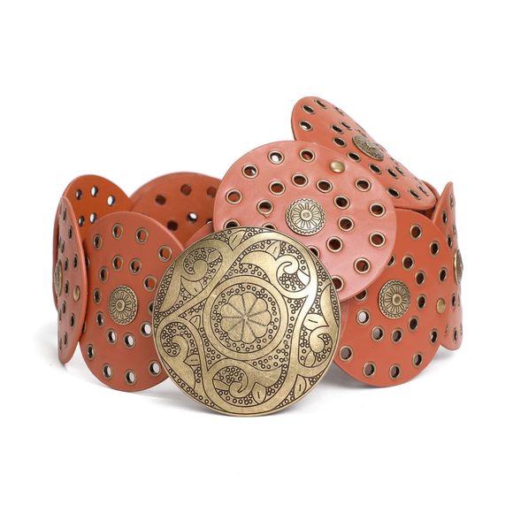 Women Western Belt Vintage Cowgirl Belt With Disc Buckle Country Belt For🙂 - Picture 1 of 7